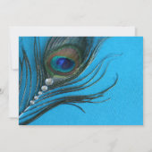 ジュエルピーコックフェザーブライダルシャワー招待状 招待状 (裏面)