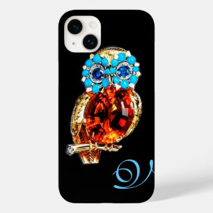 ジュエルフクロウモノグラム金ゴールドブルーターキストパス Case-Mate iPhone 14 PLUSケース