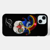 ジュエルフクロウ及び小妖精や小人羽付きダイヤモンド帽子 Case-Mate iPhoneケース (裏面 (横))