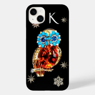 ジュエルフクロウ、ダイヤモンドスター、金ゴールド、ブルーターコイズ、トパーズ Case-Mate iPhone 14 PLUSケース