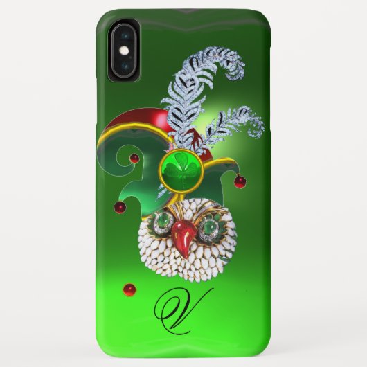 ジュエルフクロウ、小妖精や小人帽子、シャムロック、ダイヤモンドの羽 Case-Mate iPhoneケース (裏面)