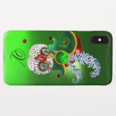 ジュエルフクロウ、小妖精や小人帽子、シャムロック、ダイヤモンドの羽 Case-Mate iPhoneケース (裏面(横))