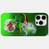 ジュエルフクロウ、小妖精や小人帽子、シャムロック、ダイヤモンドの羽 Case-Mate iPhoneケース (裏面 (横))