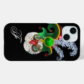 ジュエルフクロウ、小妖精や小人帽子、シャムロック、ダイヤモンドの羽 Case-Mate iPhoneケース (裏面 (横))