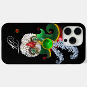 ジュエルフクロウ、小妖精や小人帽子、シャムロック、ダイヤモンドの羽 Case-Mate iPhoneケース (裏面 (横))