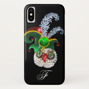 ジュエルフクロウ、小妖精や小人帽子、シャムロック、ダイヤモンドの羽 iPhone X ケース