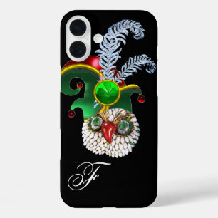 ジュエルフクロウ、小妖精や小人帽子、シャムロック、ダイヤモンドの羽 iPhone 16 PLUSケース