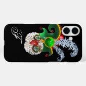 ジュエルフクロウ、小妖精や小人帽子、シャムロック、ダイヤモンドの羽 Case-Mate iPhoneケース (裏面 (横))