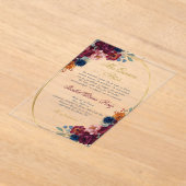 ジュエルフラワースペインのクインセアニェラ アクリル招待状 (レイダウン)