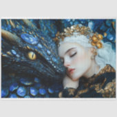 ジュエルブルーのドラゴンと女王 薄葉紙 (正面)