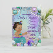 ジュエルマーメイドエスニックマーメイドベビーシャワー 招待状 (スタンド正面)