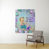ジュエルマーメイドベイビーシャワーバックドロップバナー タペストリー (インサイチュ)