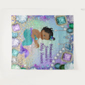 ジュエルマーメイドベイビーシャワーバックドロップ タペストリー (正面(横))