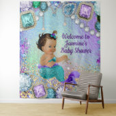 ジュエルマーメイドベイビーシャワーバナーバックドロップ タペストリー (インサイチュ)
