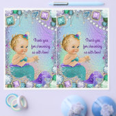 ジュエルマーメイドベビーシャワーDIY抱き枕デコレーション チラシ (シングル)