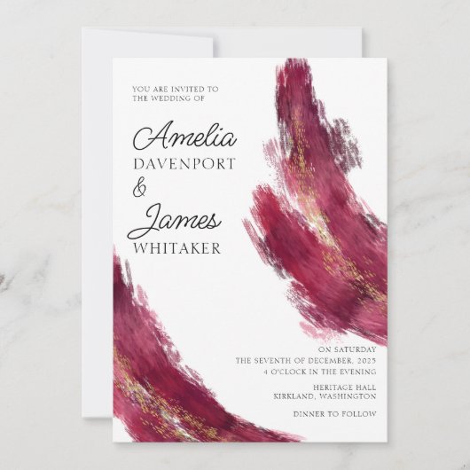 ジュエルモダントーン抽象芸術結婚ズ 招待状 (正面)