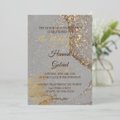 ジュエル収集スクリプト箔結婚式招待状 箔招待状 (立ち正面)