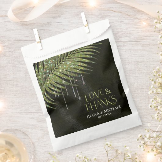 ジュエル結婚パームの愛感謝してい緑ID83 フェイバーバッグ (クリップ留めされた状態)