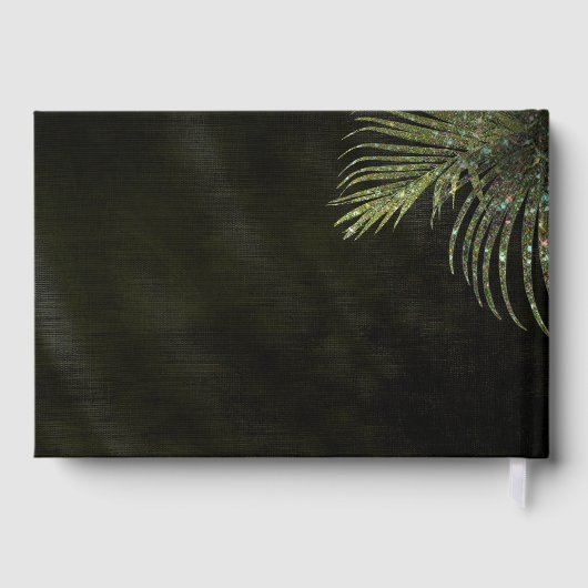 ジュエル結婚パームリーフの緑ID830 ゲストブック (裏面)