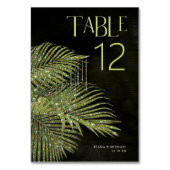 ジュエル結婚パームリーフの緑ID830 テーブルナンバー (裏面)