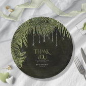 ジュエル結婚パームリーフの緑V2 ID830 ペーパープレート