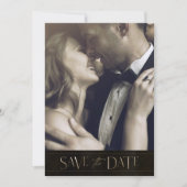 ジュエル結婚パームリーフの金ゴールドID830保存日 セーブザデート (正面)