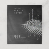 ジュエル結婚パームリーフの銀ID830 プレイスカード (外部開封)