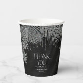 ジュエル結婚パームリーフの銀ID830 紙コップ (正面)