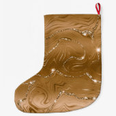 ジュエル金ゴールドグリッタリーグリッツ ラージクリスマスストッキング (裏面)