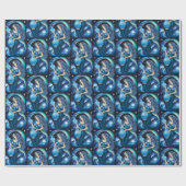 ジュエル銀河系〔占星術の〕十二宮図アクエリアス ラッピングペーパー (フラット)