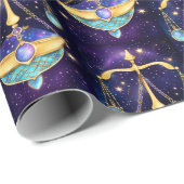 ジュエル銀河系〔占星術の〕十二宮図リブラ ラッピングペーパー (ロールコーナー)