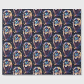 ジュエル銀河系〔占星術の〕十二宮図レオ ラッピングペーパー (フラット)