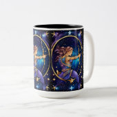 ジュエル銀河系〔占星術の〕十二宮図射手座 ツートーンマグカップ (正面右)