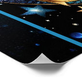 ジュエル銀河系〔占星術の〕十二宮図魚座 ポスター (角)