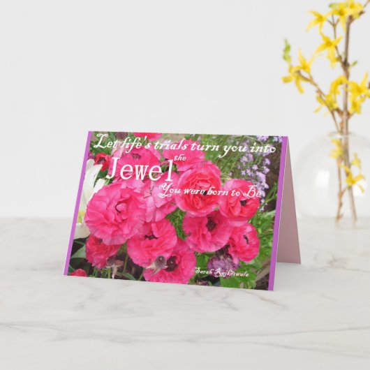 ジュエル あなたは花として生まれた 名言 ガーデン カード (黄色い花)