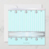 ジュエル・スパークル、甘い16歳の誕生日パーティー 招待状 (裏面)