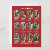 ジュエル トーンの「一年を振り返る」クリスマス フォト シーズンカード (裏面)