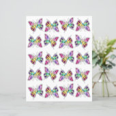 ジュエル レインボー クリスタル バタフライ スクラップブッキング ペーパー (スタンド正面)