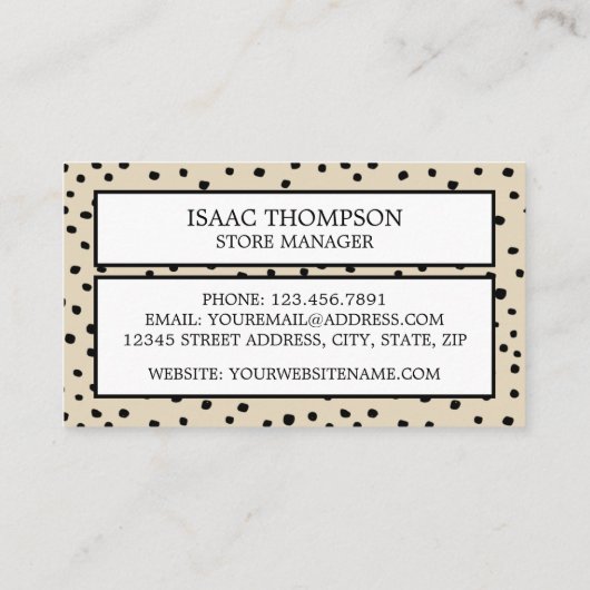 ジュエ点々のあるラー 名刺 (裏面)