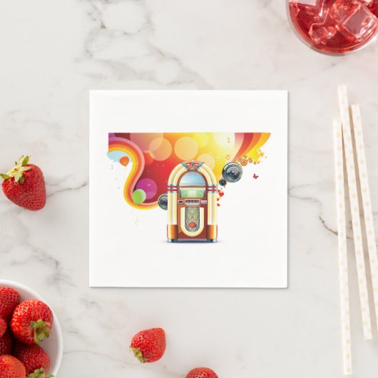 ジュクボックスミュージック紙ナプキンス スタンダードカクテルナプキン (インサイチュ)