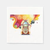 ジュクボックスミュージック紙ナプキンス スタンダードカクテルナプキン (正面)