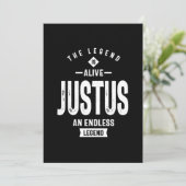 ジュスタパーソナライズされたー名誕生日ギフト サンキューカード (スタンド正面)