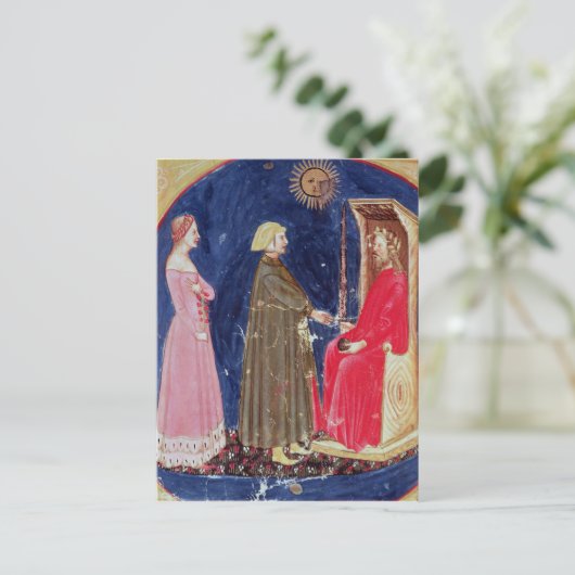 ジュスティニアン前のダンテとベアトリス ポストカード (スタンド正面)