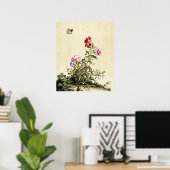 ジュゼッペカスティリオーネ – カーネーションファインアート ポスター (ホームオフィス)