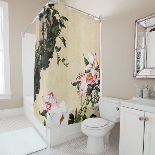 ジュゼッペカスティリオーネ – ペイオニファインアート シャワーカーテン (インサイチュ)