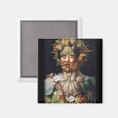 ジュゼッペ・アルカンボルド・ベジタブルマン(Vertumnus) マグネット (正面/裏面)