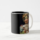 ジュゼッペ・アルチンボルドの野菜人(Vertumnus) ツートーンマグカップ (正面右)