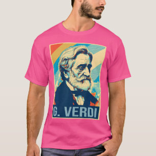 ジュゼッペ・ヴェルディのポスターオペライタリアンー Tシャツ