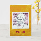 ジュゼッペ・ヴェルディ-挨拶状 カード (黄色い花)