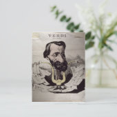 ジュゼッペ・ヴェルディ、風刺画、1860年代 ポストカード (スタンド正面)
